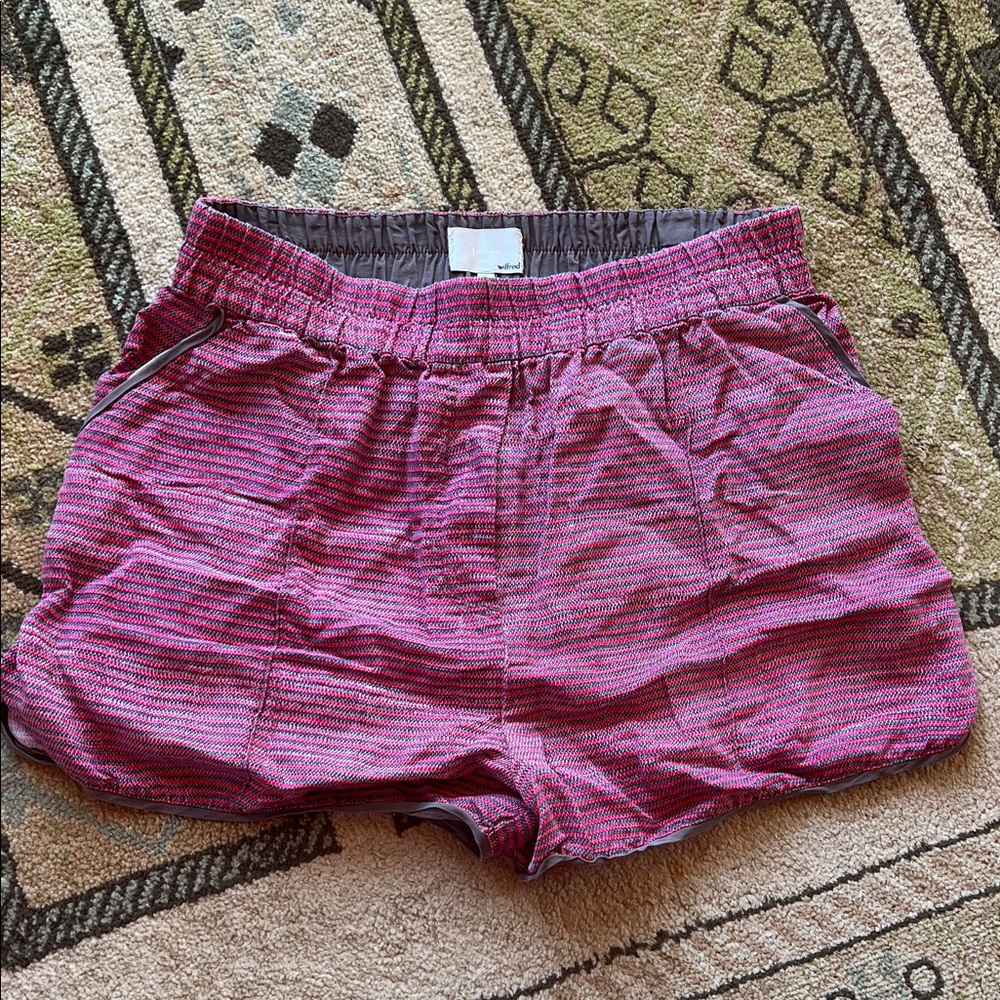 Le Fou - Aritzia - Striped Pinkish Red and Brown Shorts size L